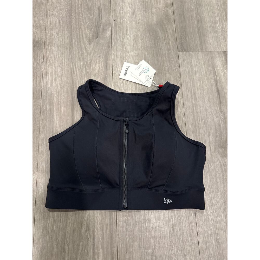 Yvette Ladies Sports Bra Black Size Medium